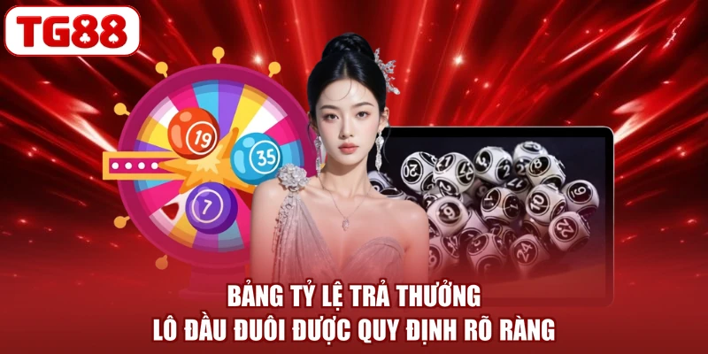 Bảng tỷ lệ trả thưởng lô đầu đuôi được quy định rõ ràng