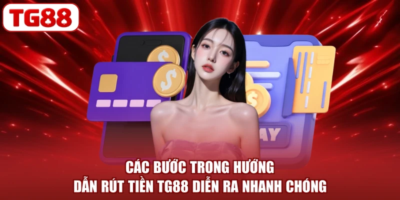 Các bước trong hướng dẫn rút tiền TG88 diễn ra nhanh chóng