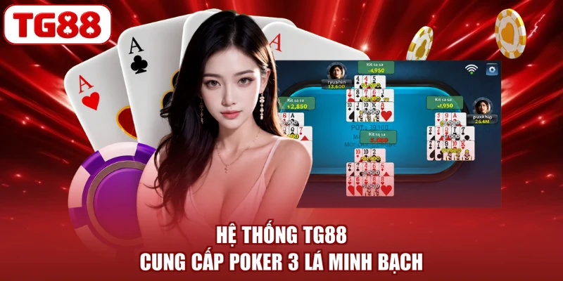 Hệ thống TG88 cung cấp Poker 3 lá minh bạch