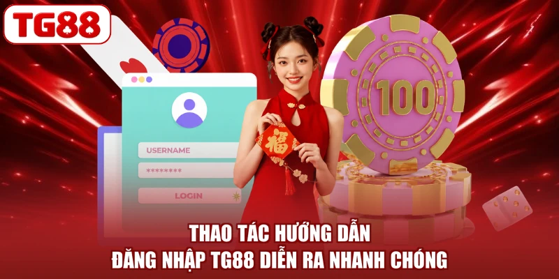 Thao tác hướng dẫn đăng nhập TG88 diễn ra nhanh chóng